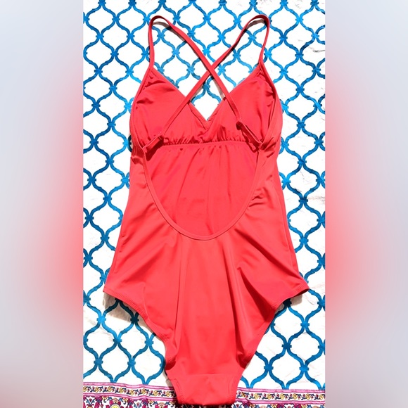 SOLD! ~ RARE! Princesse Tam Tam x Uniqlo ~ RED~ 1 Piece Swim Suit Maillot~Small - Picture 8 of 10